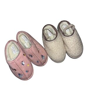 Pink and Cream Girls Slippers Set